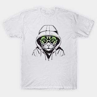 Hacker Cat Funny T-Shirt